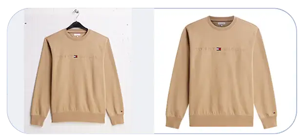 Before and after product photo edit